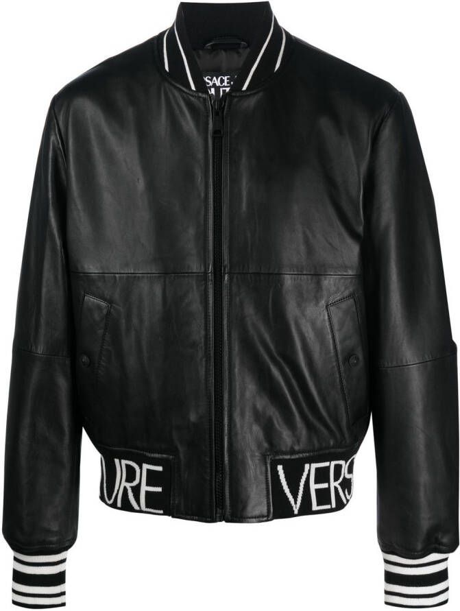 Versace Jeans Couture Bomberjack met logo Zwart