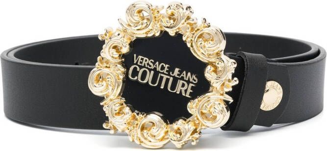 Versace Jeans Couture Leren gespriem Zwart