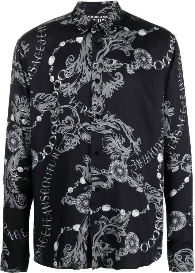 Versace Jeans Couture Overhemd met lange mouwen Zwart