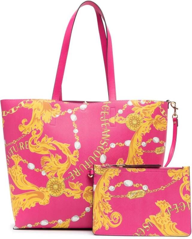 Versace Jeans Couture Shopper met ketting Roze