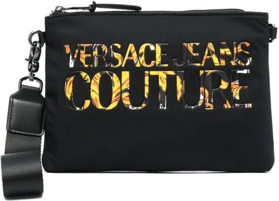 Versace Jeans Couture Clutch met logo Zwart