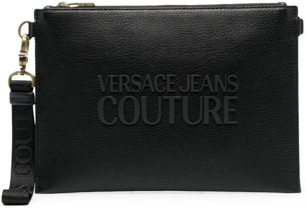 Versace Jeans Couture Clutch met logoplakkaat Zwart