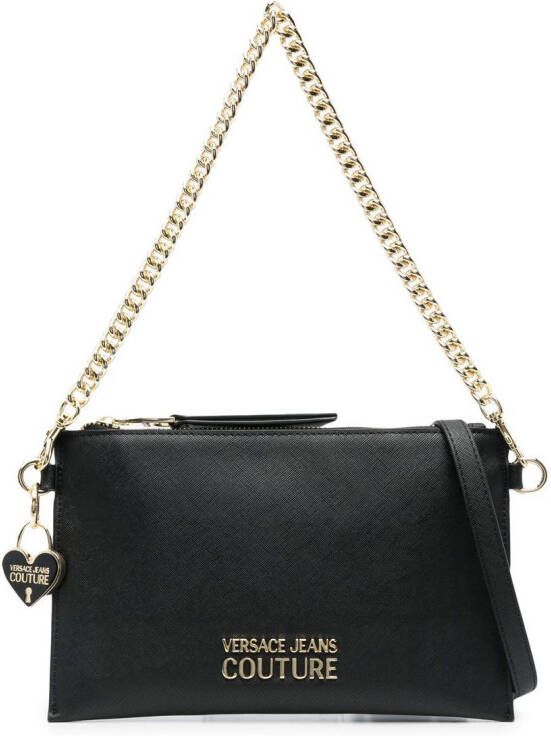 Versace Jeans Couture Clutch met logoplakkaat Zwart