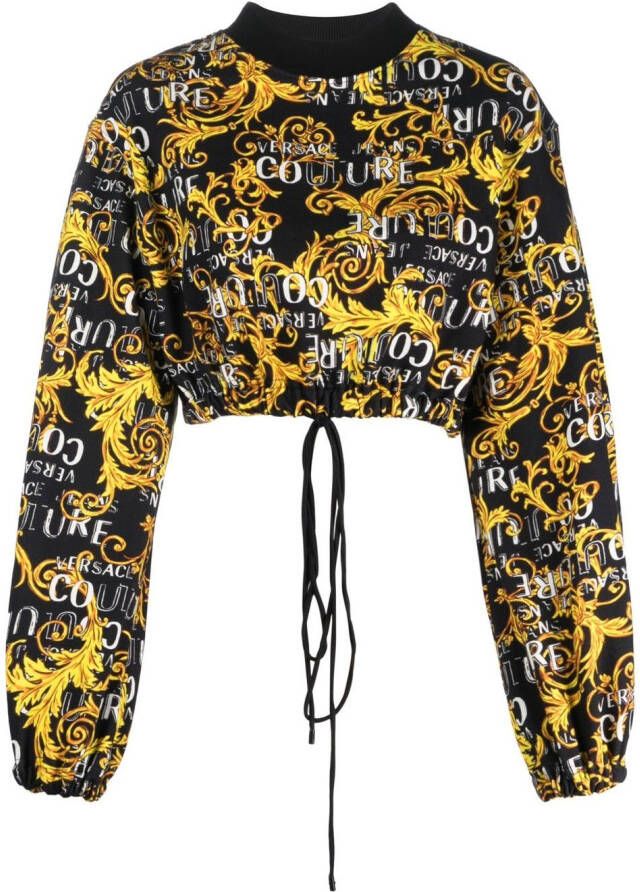 Versace Jeans Couture Cropped T-shirt Zwart