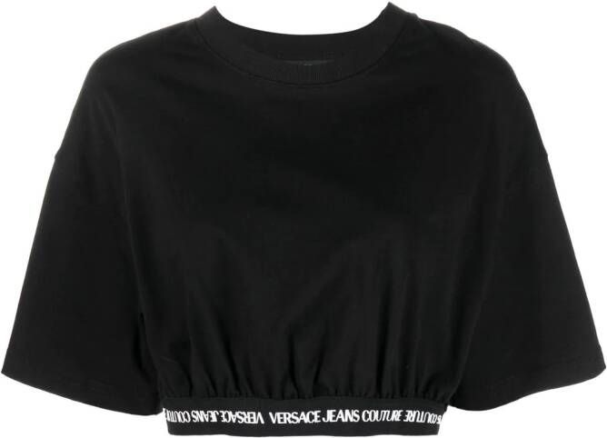 Versace Jeans Couture Cropped T-shirt Zwart