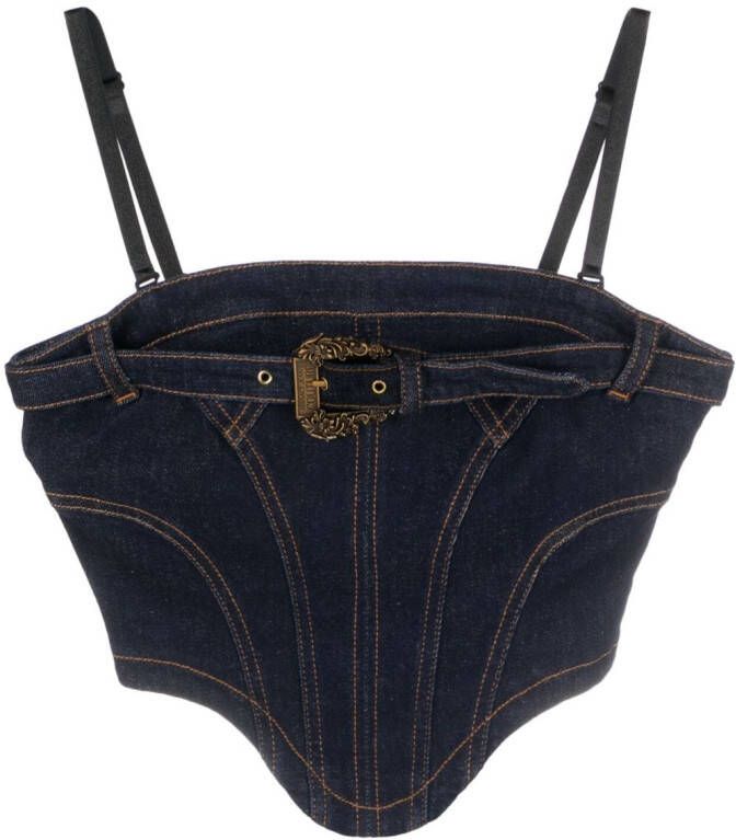 Versace Jeans Couture Cropped top Blauw