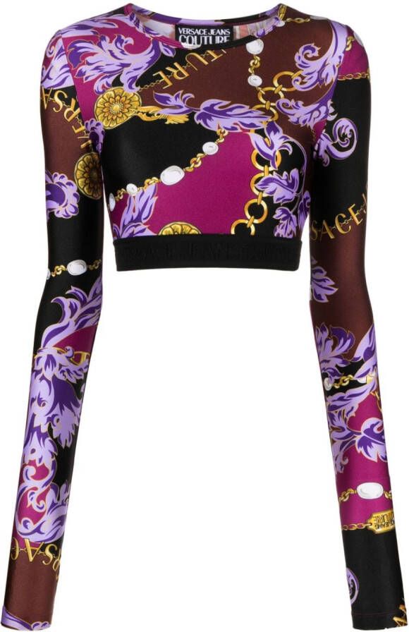 Versace Jeans Couture Cropped top Zwart