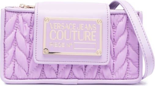 Versace Jeans Couture Crossbodytas met logoplakkaat Paars
