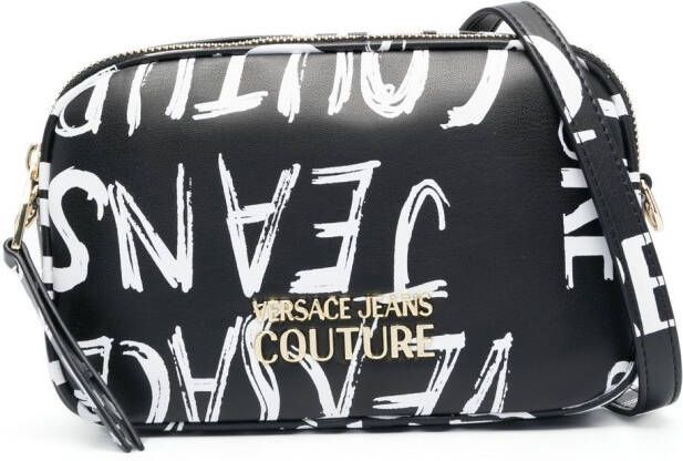 Versace Jeans Couture Crossbodytas met logoprint Zwart