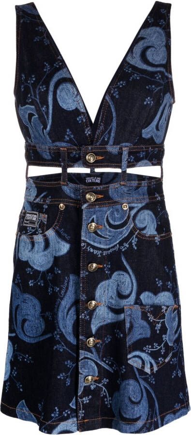 Versace Jeans Couture Maxi-jurk met uitgesneden detail Blauw