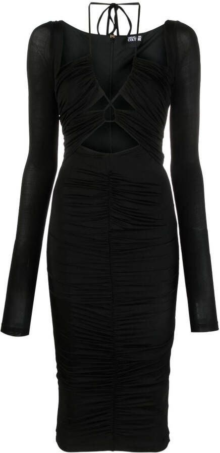 Versace Jeans Couture Uitgesneden midi-jurk Zwart