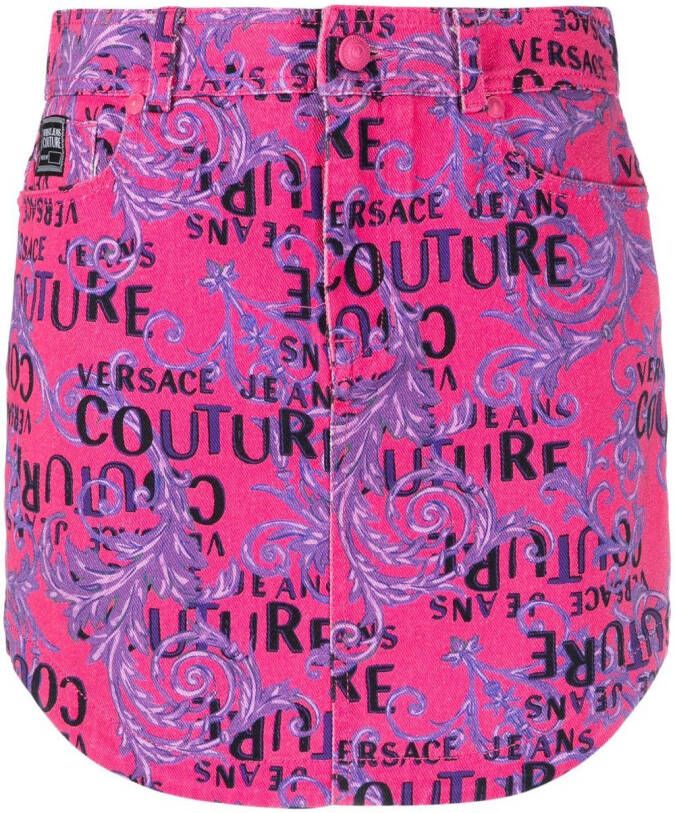 Versace Jeans Couture Denim mini-rok Roze