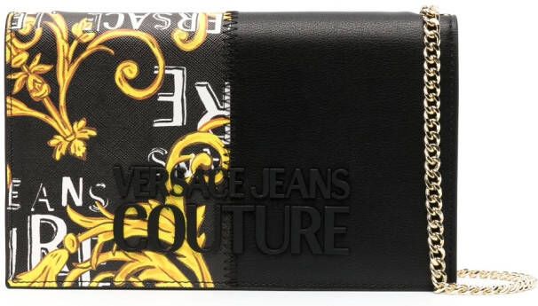 Versace Jeans Couture Crossbodytas met logo-reliëf Zwart