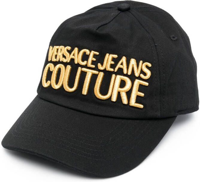 Versace Jeans Couture Pet met geborduurd logo Zwart