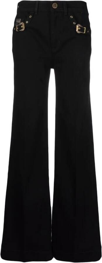 Versace Jeans Couture Flared broek Zwart