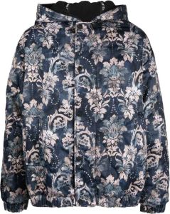 Versace Jeans Couture Jack met bloemenprint Blauw