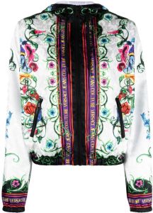 Versace Jeans Couture Bomberjack met bloemenprint Wit