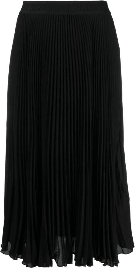 Versace Jeans Couture Plooirok met logoband Zwart