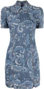Versace Jeans Couture Denim mini-jurk Blauw