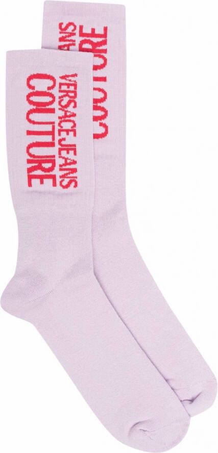 Versace Jeans Couture Gebreide sokken Paars