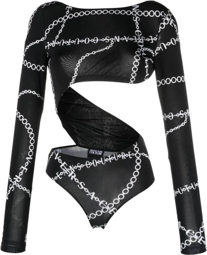 Versace Jeans Couture Geruite body Zwart