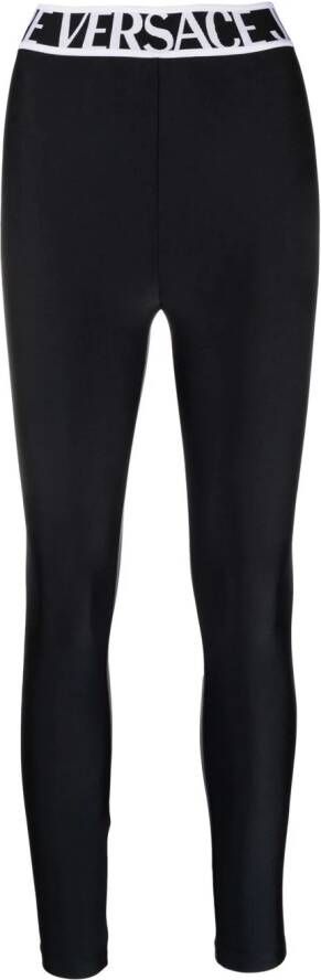 Versace Jeans Couture Glanzende legging Zwart