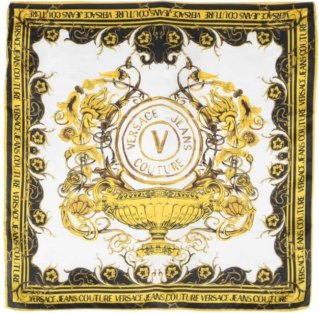 Versace Jeans Couture Sjaal met print Wit