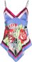 Versace Jeans Couture Hemd met bloemenprint Paars - Thumbnail 1