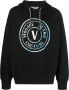 Versace Jeans Couture Hoodie met logoprint Zwart - Thumbnail 1