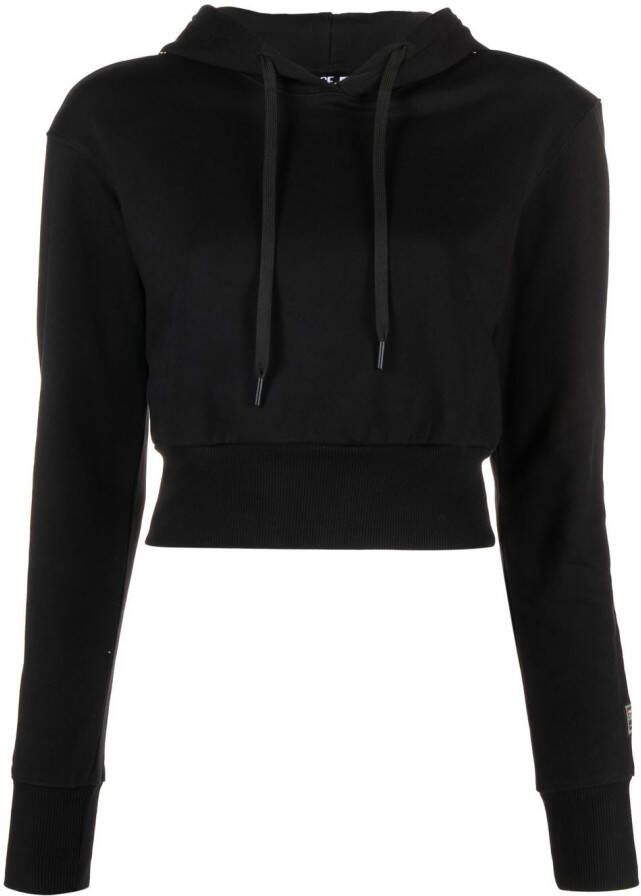 Versace Jeans Couture Cropped hoodie Zwart