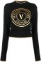 Versace Jeans Couture Intarsia trui Zwart - Thumbnail 1