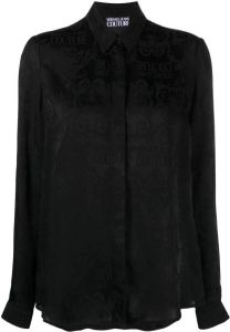 Versace Jeans Couture Blouse met jacquard Zwart