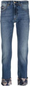 Versace Jeans Couture Jeans met bloemenprint Blauw