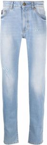 Versace Jeans Couture Jeans met logo-reliëf Blauw