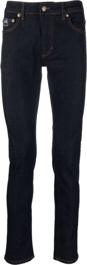 Versace Jeans Couture Jeans met logopatch Blauw