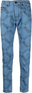 Versace Jeans Couture Jeans met logoprint Blauw
