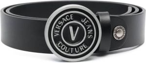 Versace Jeans Couture Leren riem Zwart