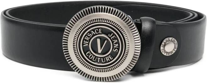 Versace Jeans Couture Leren riem Zwart