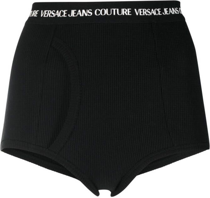 Versace Jeans Couture Shorts met logo Zwart