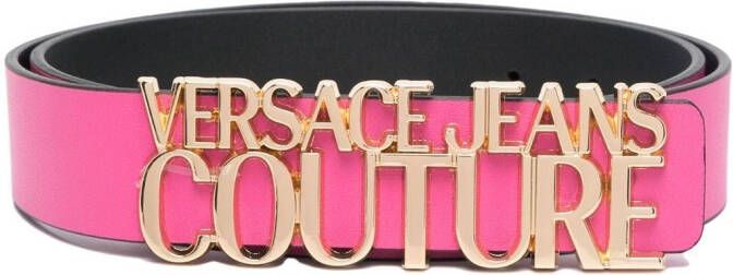 Versace Jeans Couture Riem met logogesp Roze