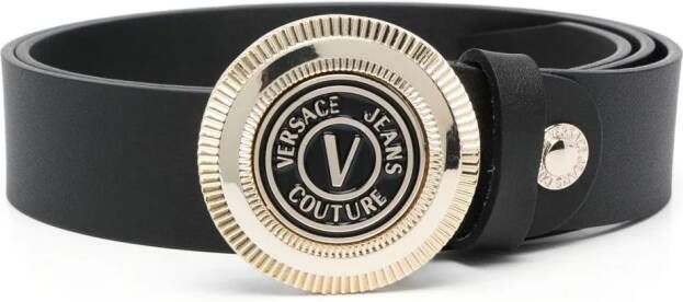 Versace Jeans Couture Riem met logogesp Zwart