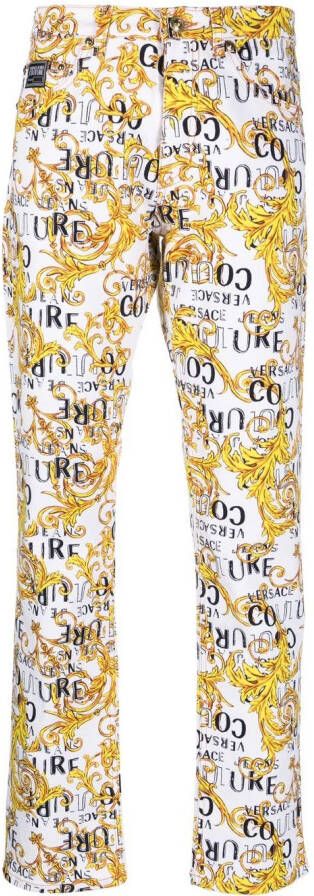 Versace Jeans Couture Jeans met logo Wit
