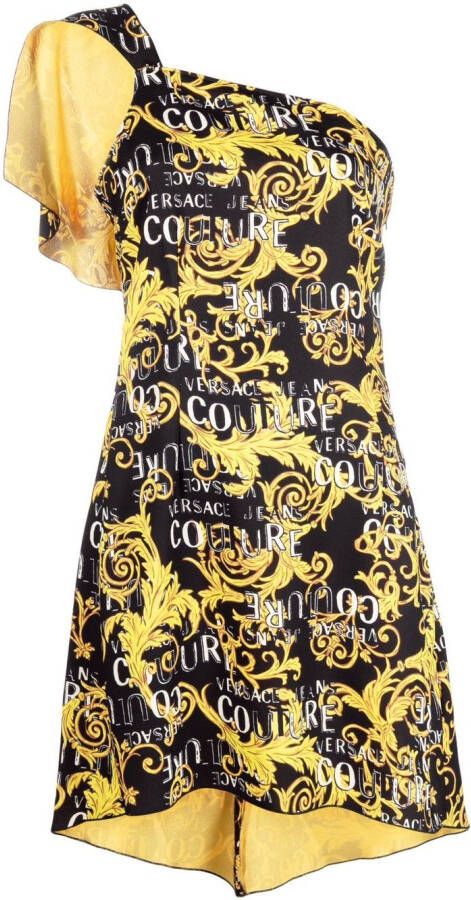 Versace Jeans Couture Asymmetrische mini-jurk Zwart