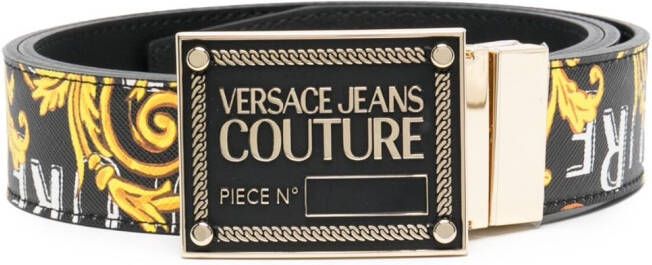 Versace Jeans Couture Riem met logo Zwart