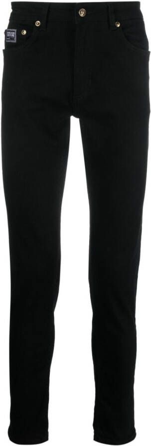 Versace Jeans Couture Broek met logopatch Zwart