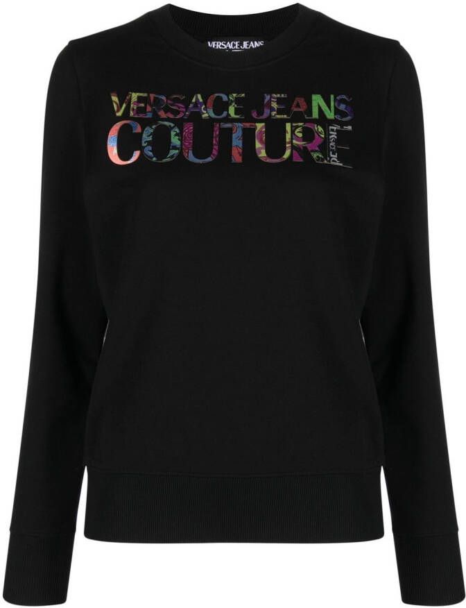 Versace Jeans Couture Sweater met ronde hals Zwart