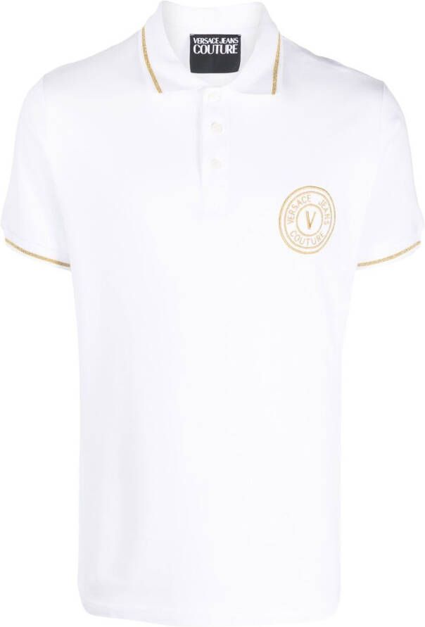 Versace Jeans Couture Poloshirt met logopatch Wit