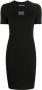 Versace Jeans Couture T-shirtjurk met logopatch Zwart - Thumbnail 1