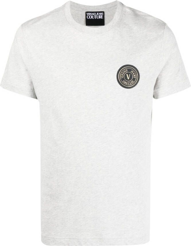 Versace Jeans Couture T-shirt met logopatch Grijs
