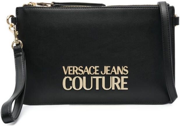 Versace Jeans Couture Clutch met logoplakkaat Zwart